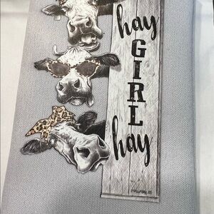 Hay girl hay 16 oz‎ can koozie white